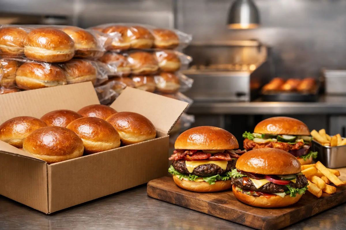 Brioche Burger Buns Wholesale for Busy Takeaways