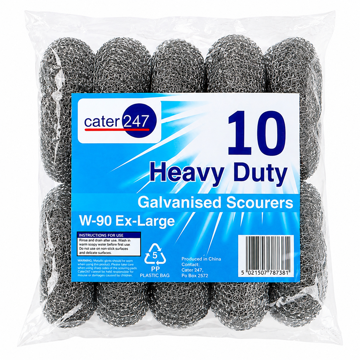 W60 METAL GALVANISED SCOURERS (10 PACK)