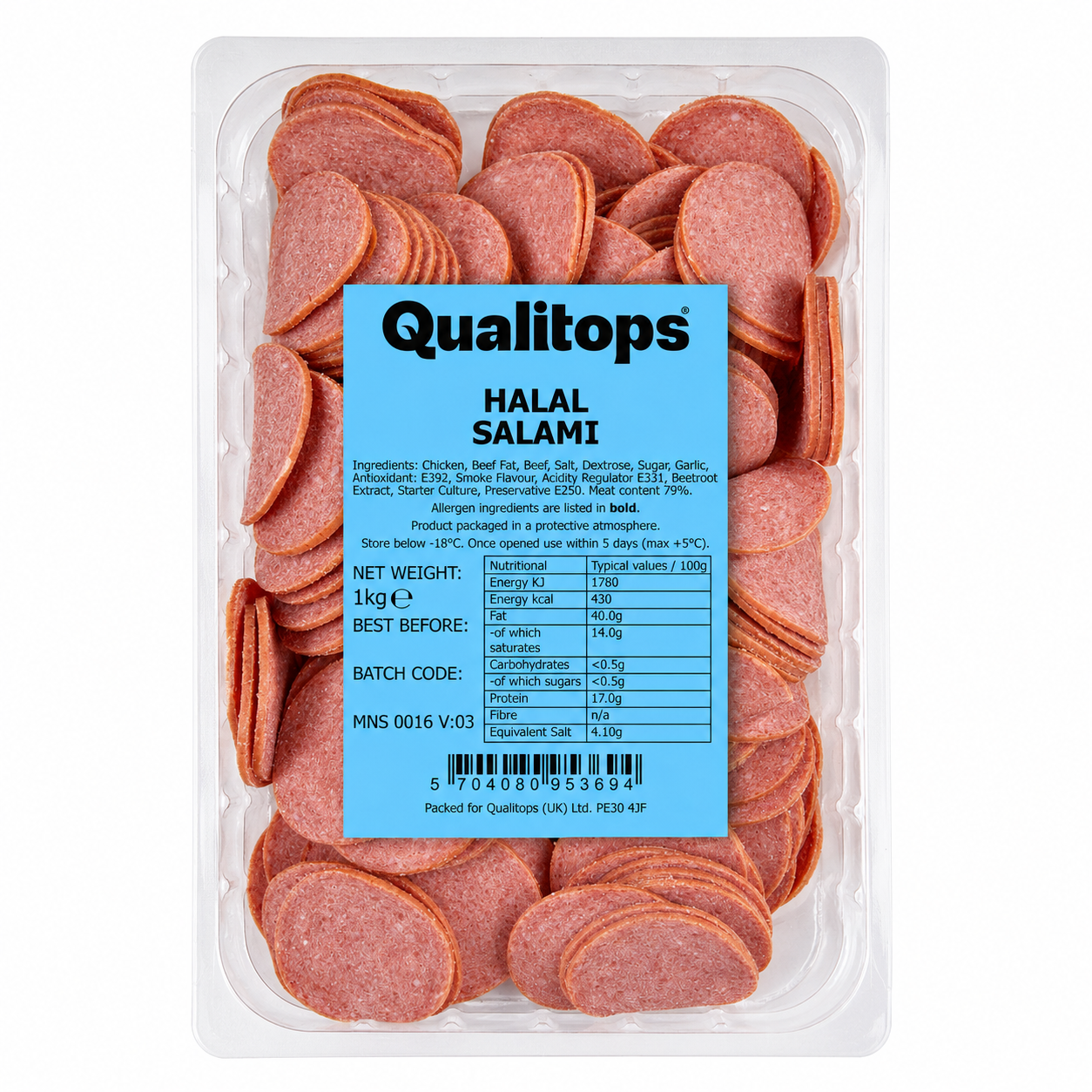 QUALITOPS HALAL SALAMI TOPPING 1KG