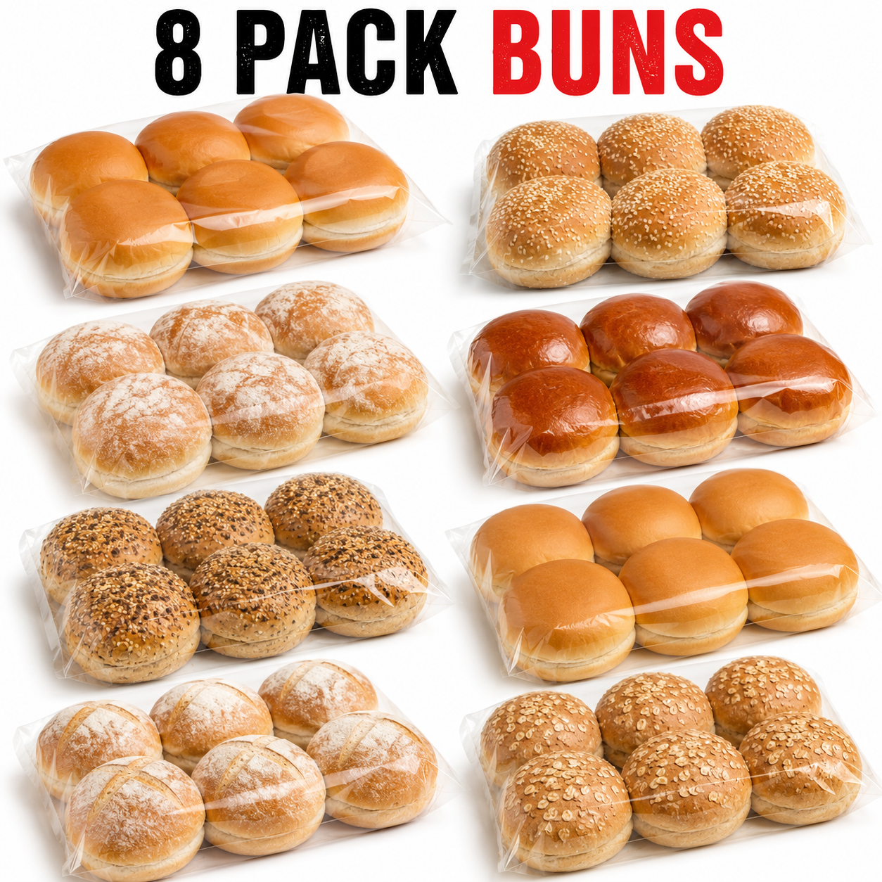 SINGLE PACKET OF BUNS (8 PACK)