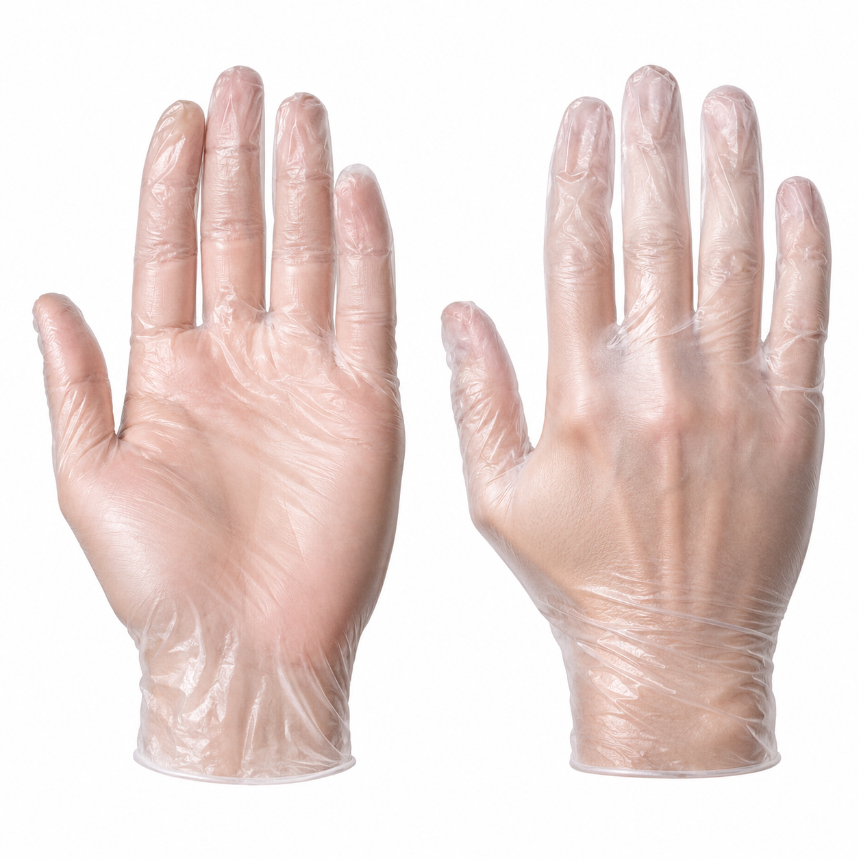 (MEDIUM) CLEAR NITRILE GLOVES 1X100
