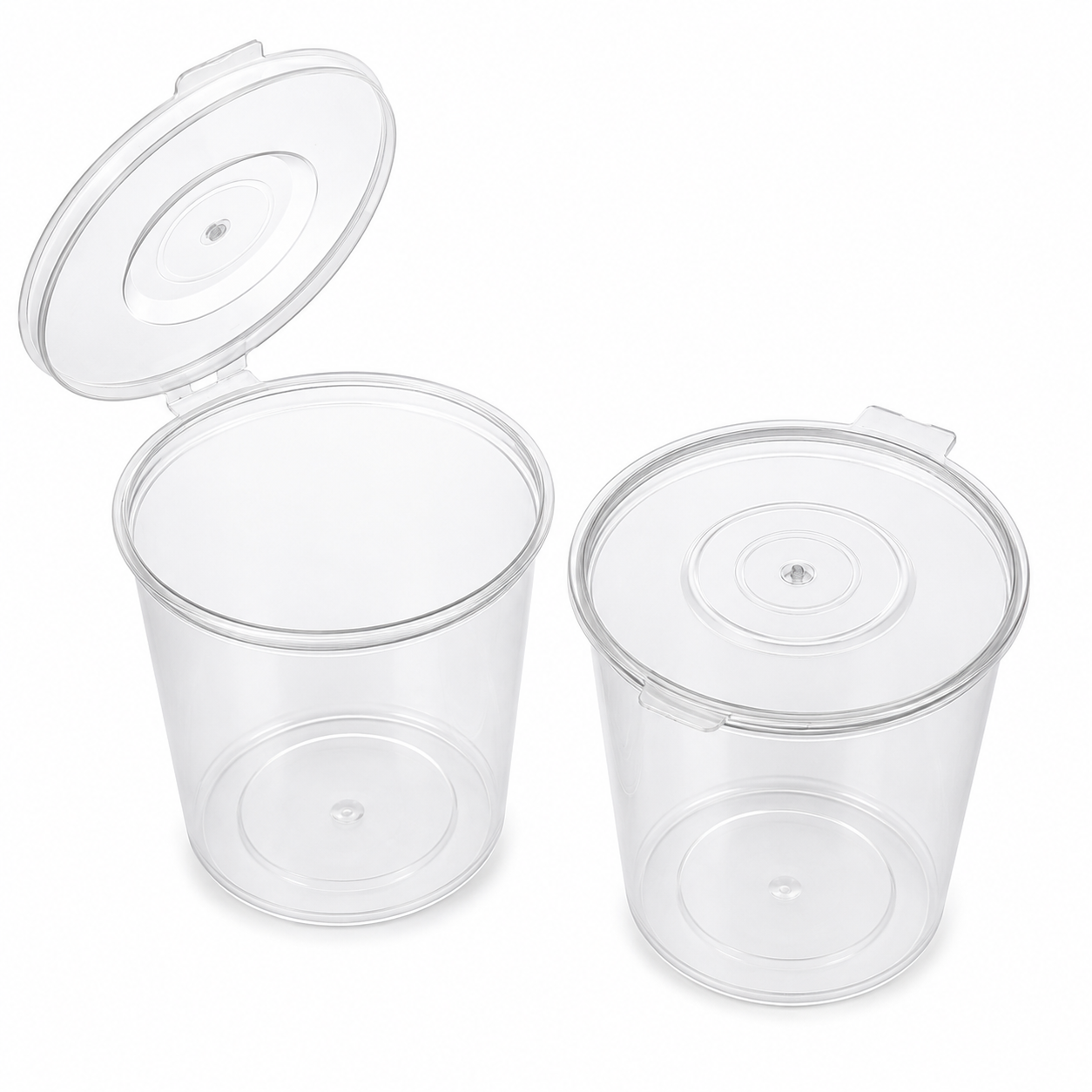 ADZ CLEAR PLASTIC 4OZ HINGED CUPS & LIDS 1X500