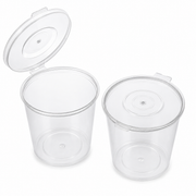 ADZ CLEAR PLASTIC 4OZ HINGED CUPS & LIDS 1X500