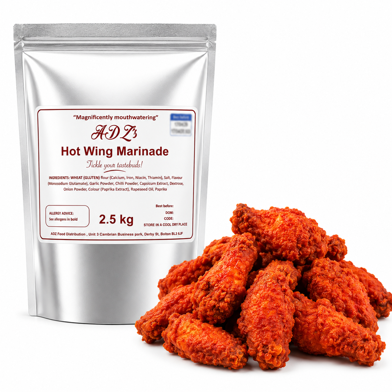 ADZ HOT WING MARINADE 2.5KG (SILVER BAG)