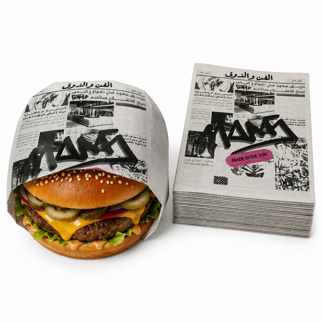 WHITE ARABIC BYRON GREASEPROOF BURGER SHEETS 1000P