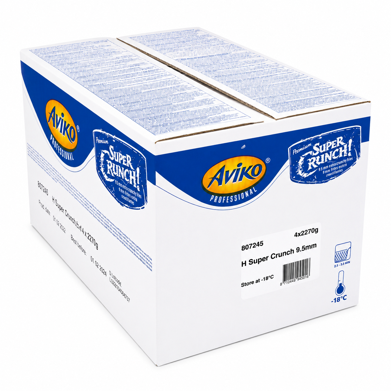AVIKO SUPER CRUNCH THIN CUT 3/8 CHIPS 4X2.27 KG