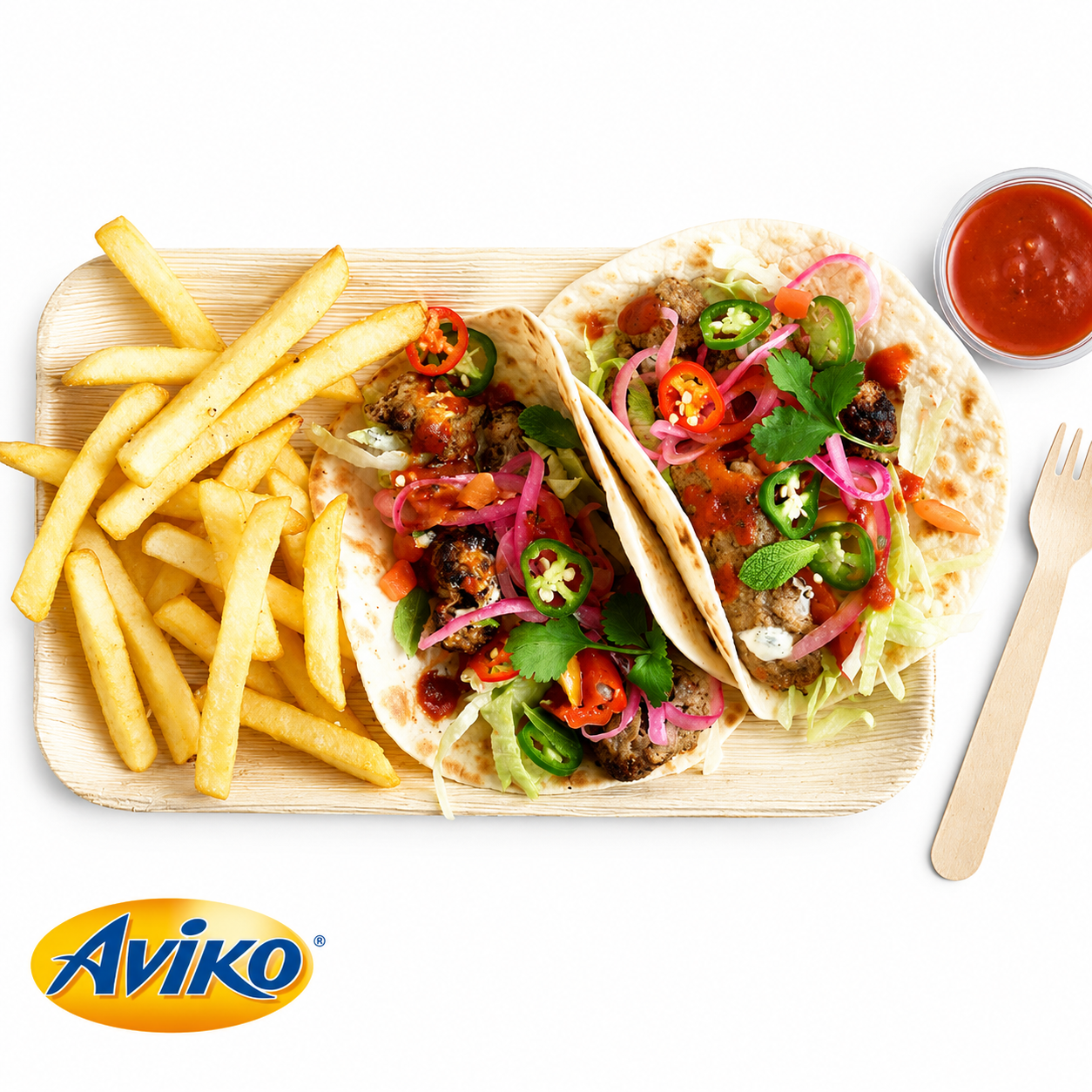 AVIKO SUPER CRUNCH THIN CUT 3/8 CHIPS 4X2.27 KG