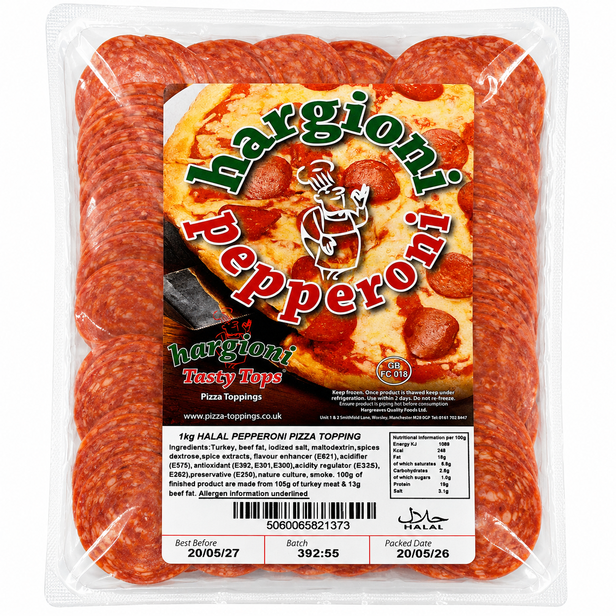 HARGIONI HALAL PEPPERONI 1KG