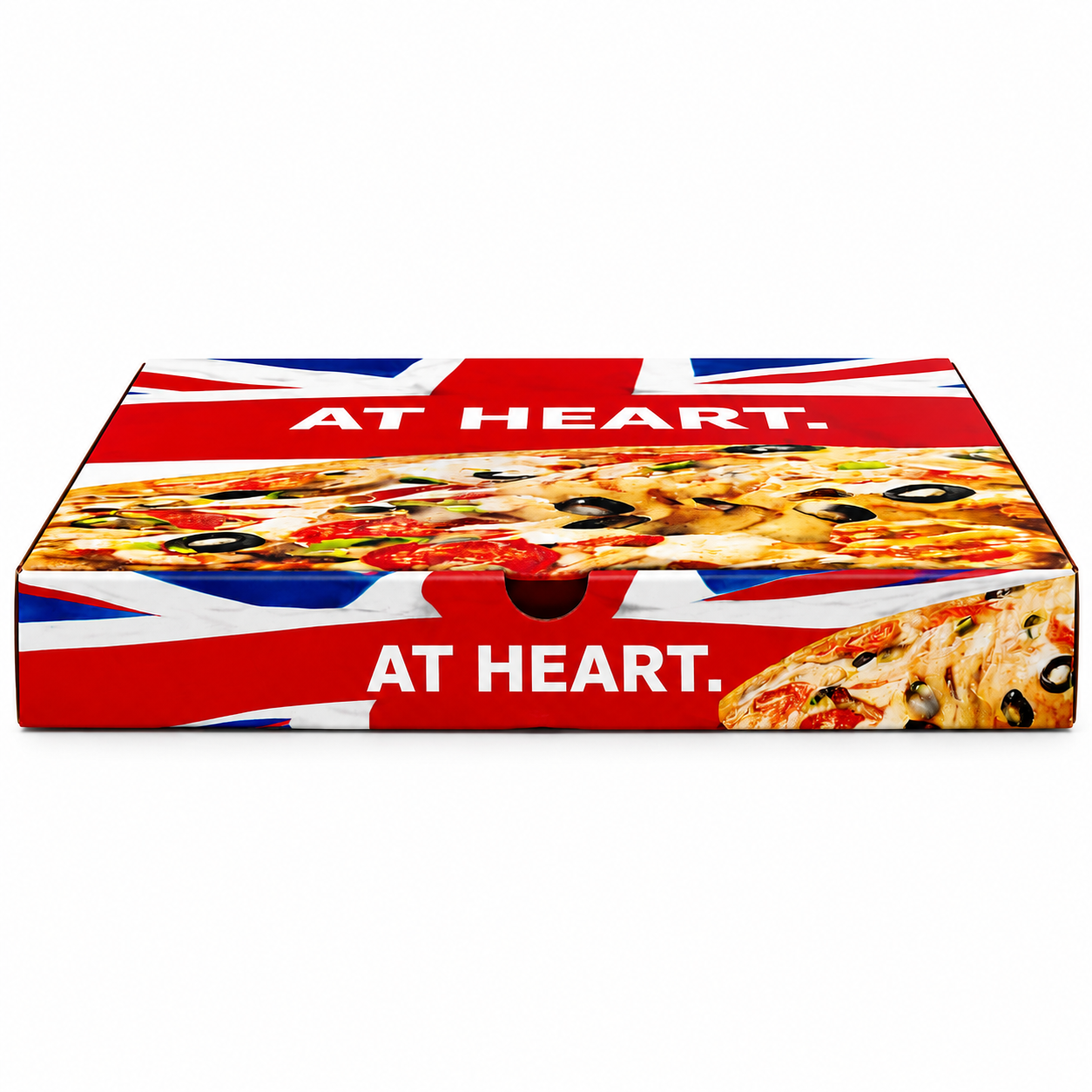 10" UK FLAG (AT HEART) PIZZA BOXES