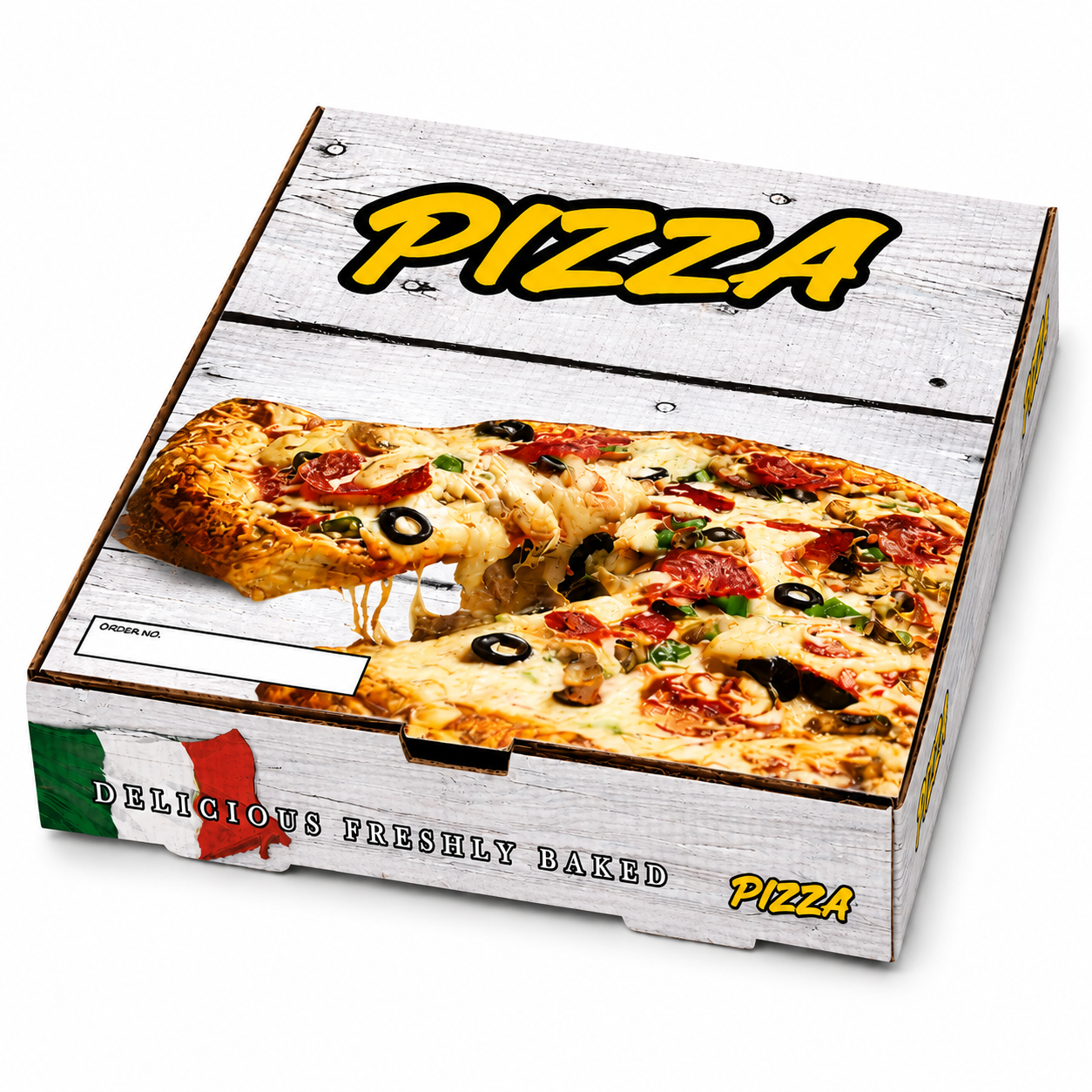 9" ADZ FULL COLOUR PIZZA BOX 1 PACK