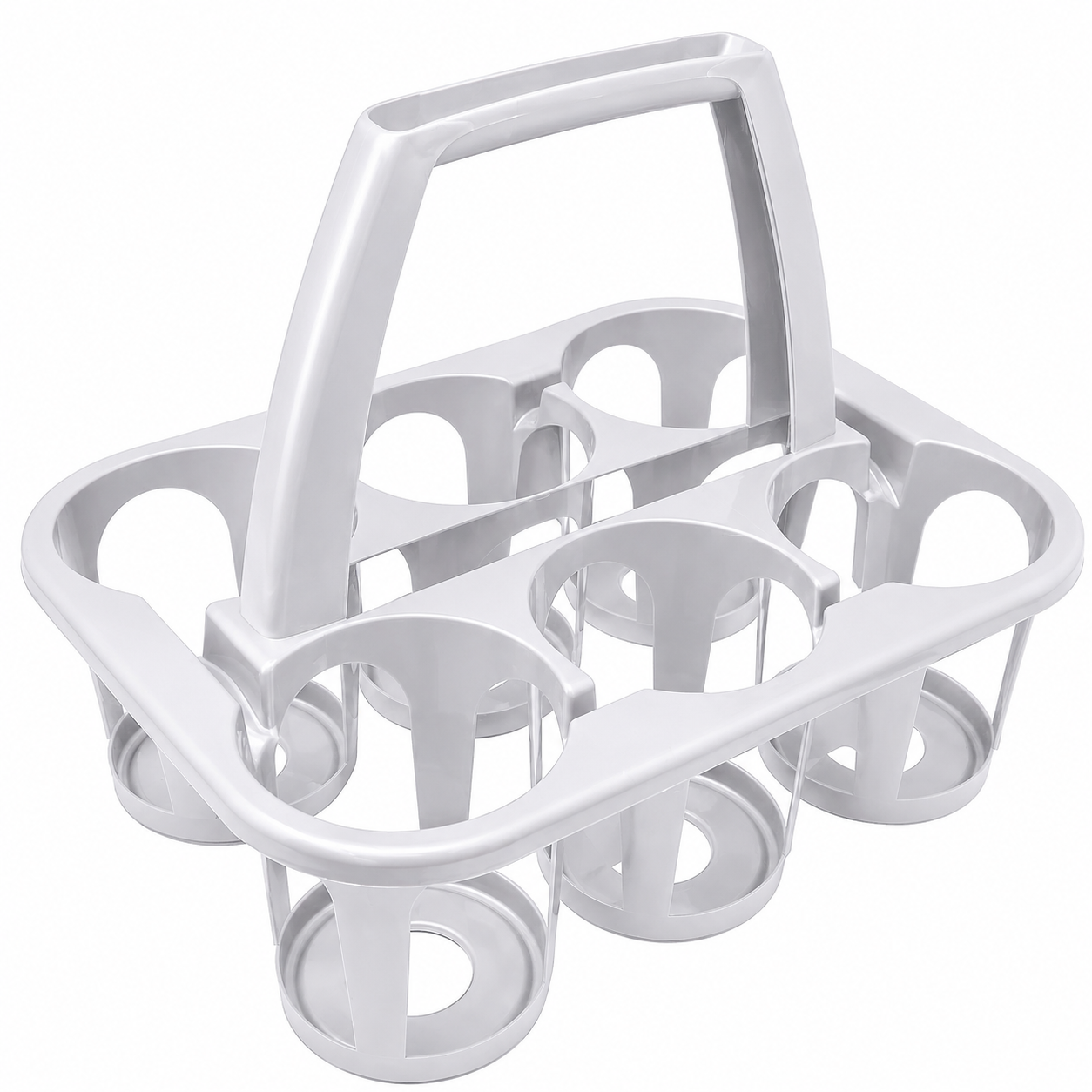 PLASTIC MILKSHAKE CARRIER HOLDER SILVER (6 CUP)
