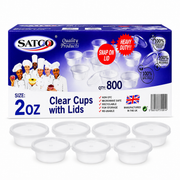 SATCO 2OZ CLEAR CUPS & LIDS (800PCS) BLUE BOX