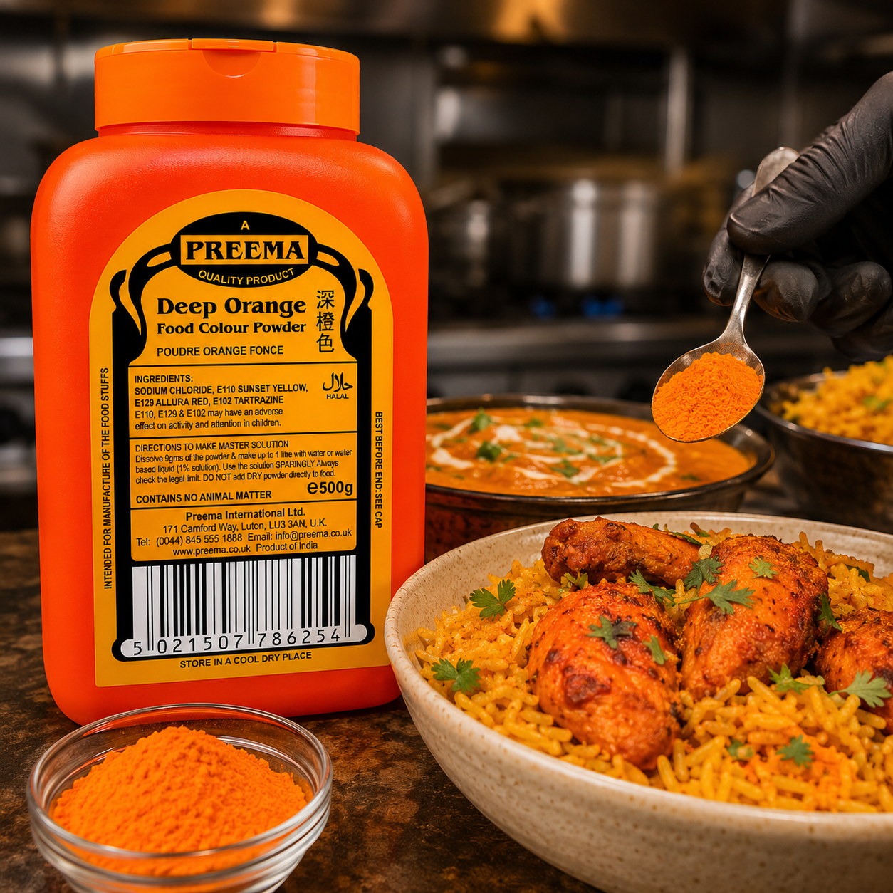 FOOD COLOUR (DEEP ORANGE) 500G