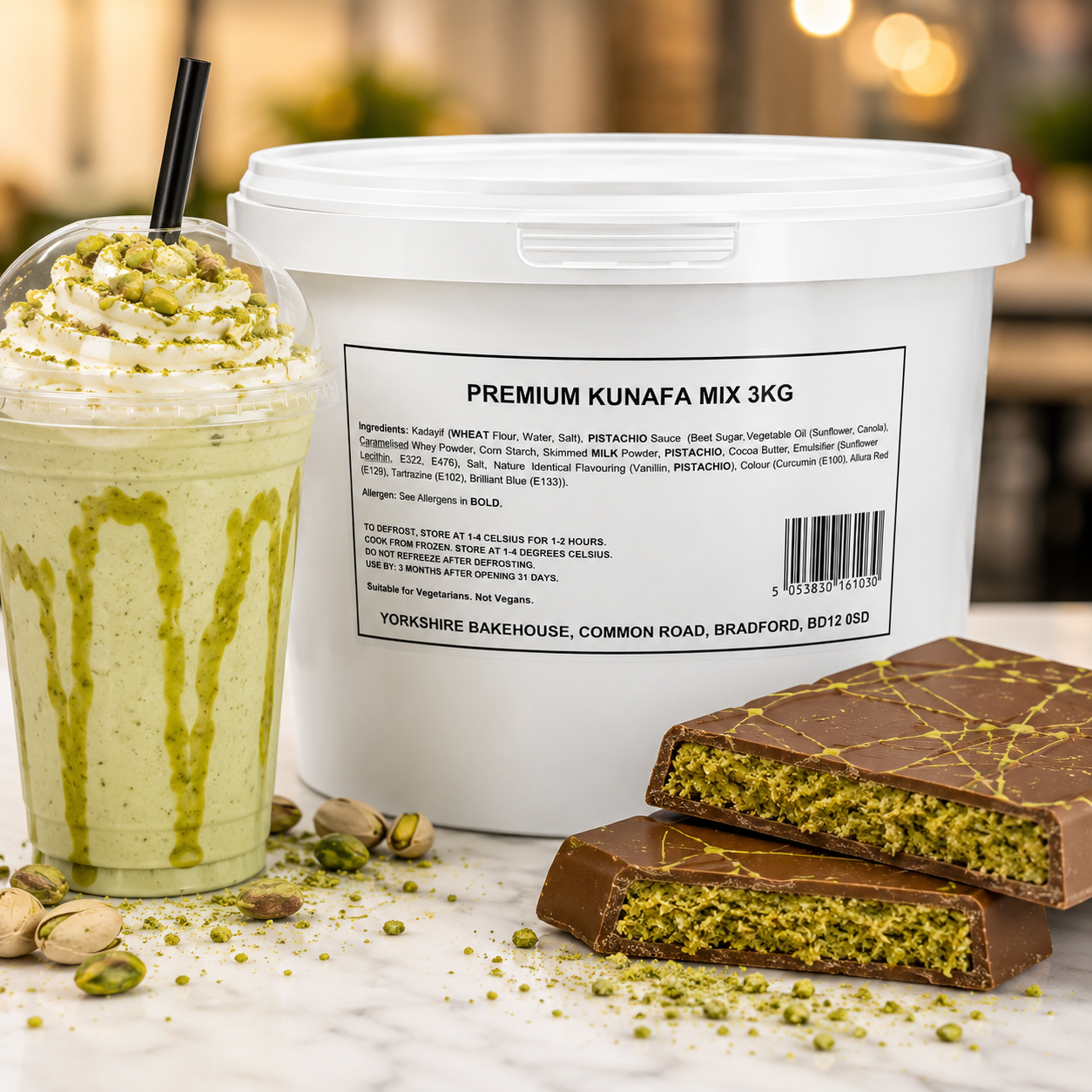 PREMIUM PISTACHIO KUNAFEH MIX 3KG BUCKET