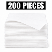 1 PACKET OF WHITE 30X30 NAPKINS (200 PCS)