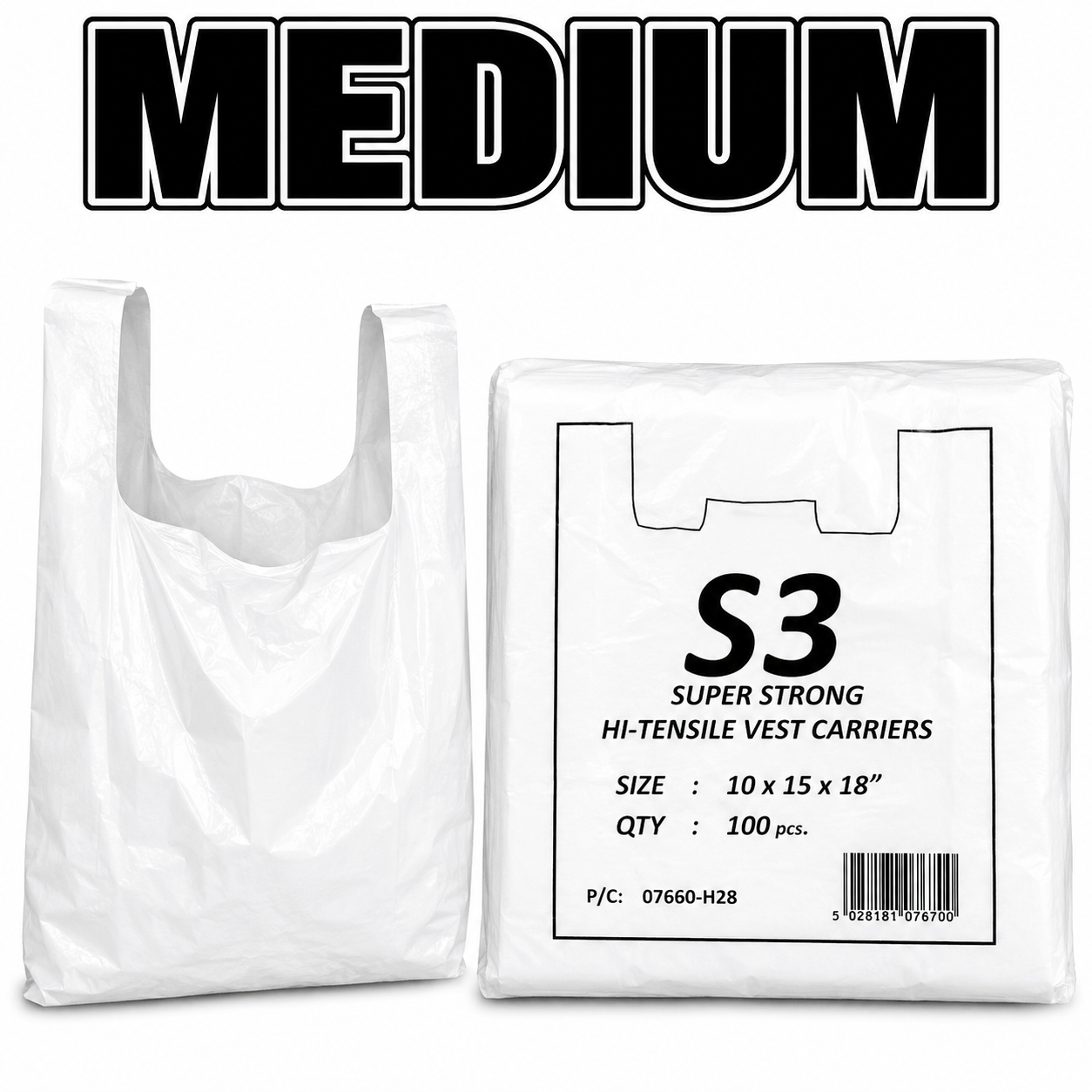 (BOX OF 1000) WHITE VEST CARRIER BAGS [S-3]
