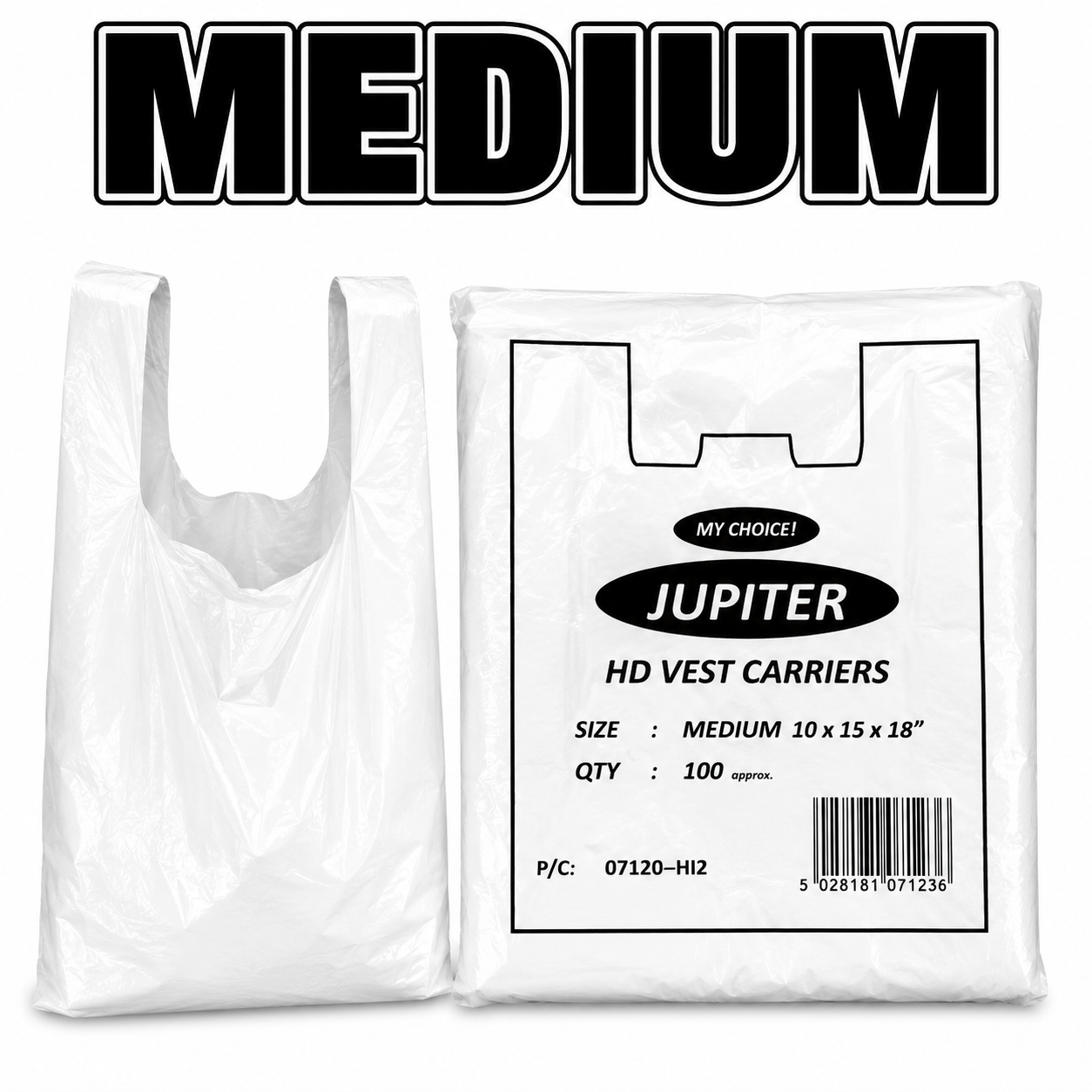 (BOX OF 2000) VEST CARRIER BAGS [JUPITER] MEDIUM