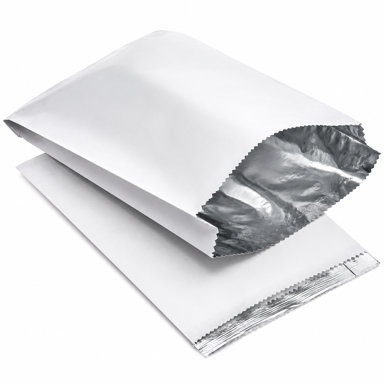 12" FOIL NAAN BAGS (WHITE) 400 PCS (175X230X300MM)
