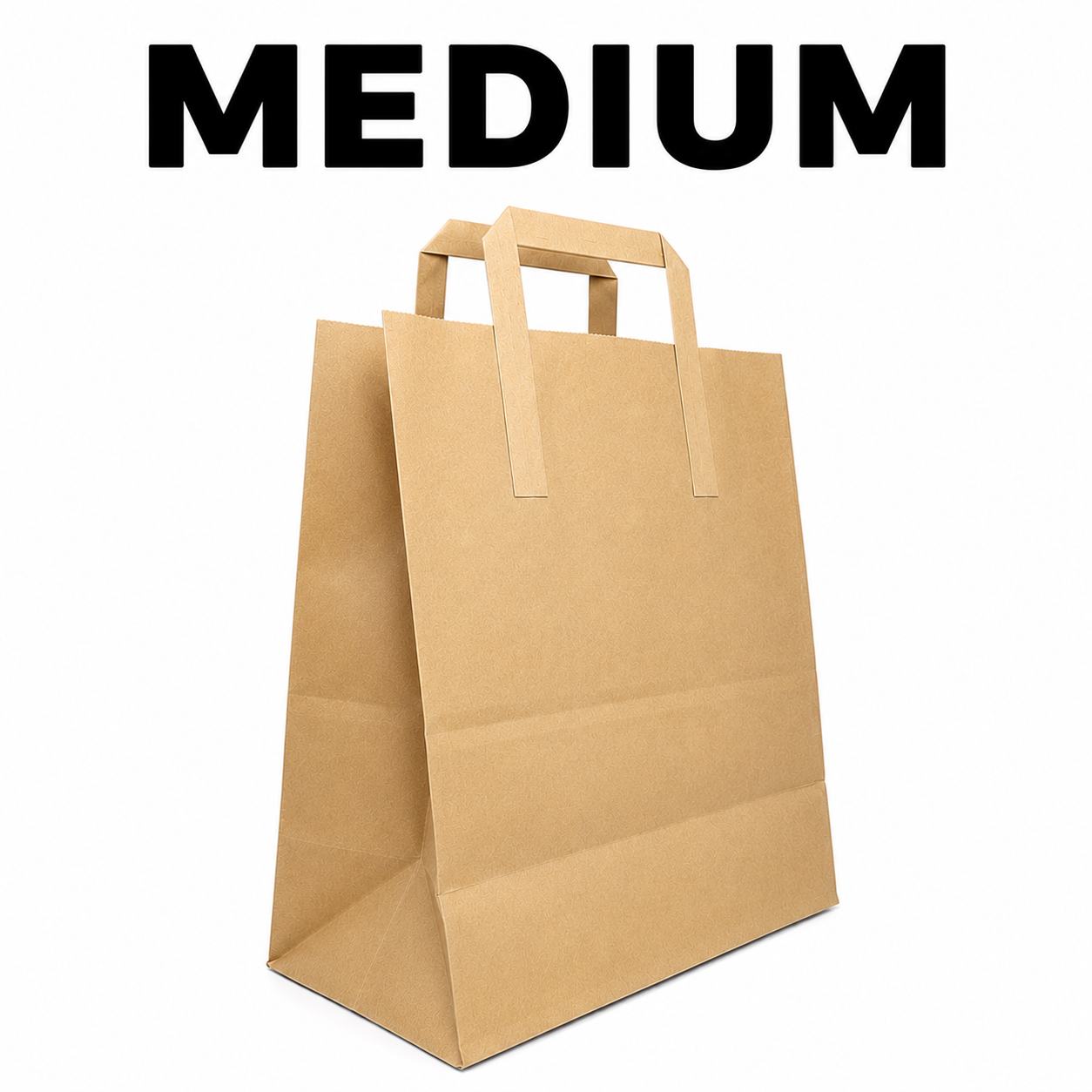 BROWN (SOS) MEDIUM HANDLE PAPER BAGS 225 PCS
