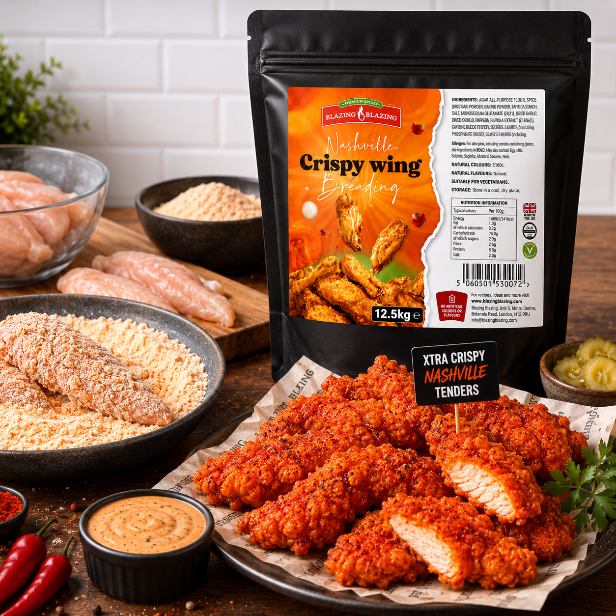 BLAZING'S NASHVILLE XTRA CRISPY BREADING 12.5KG