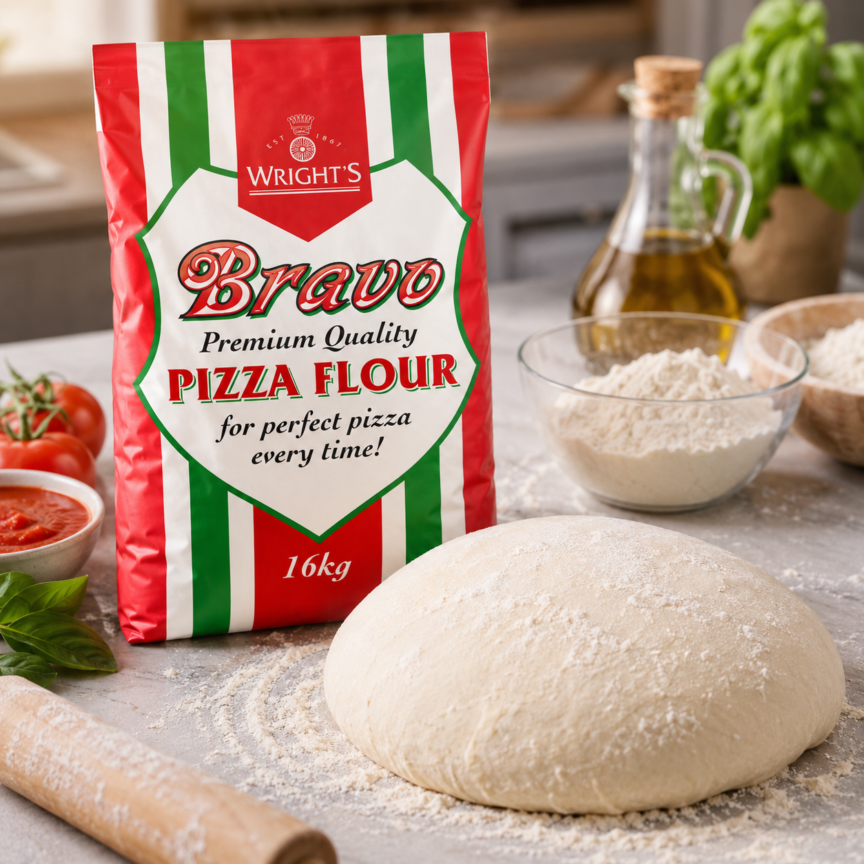 BRAVO PIZZA FLOUR C/C 16KG