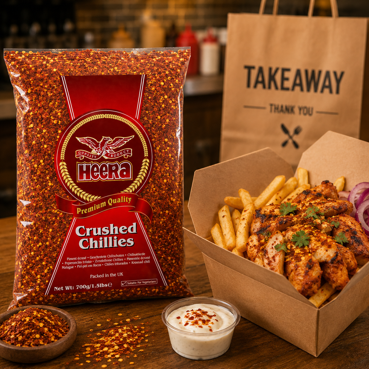 HEERA CRUSHED CHILLI 700G