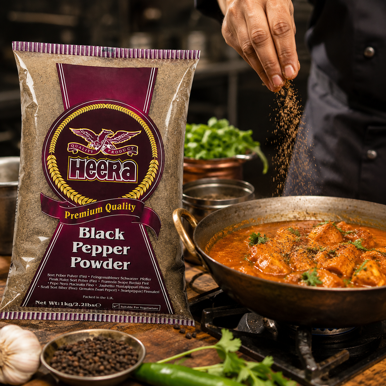 HEERA BLACK PEPPER POWDER 1KG
