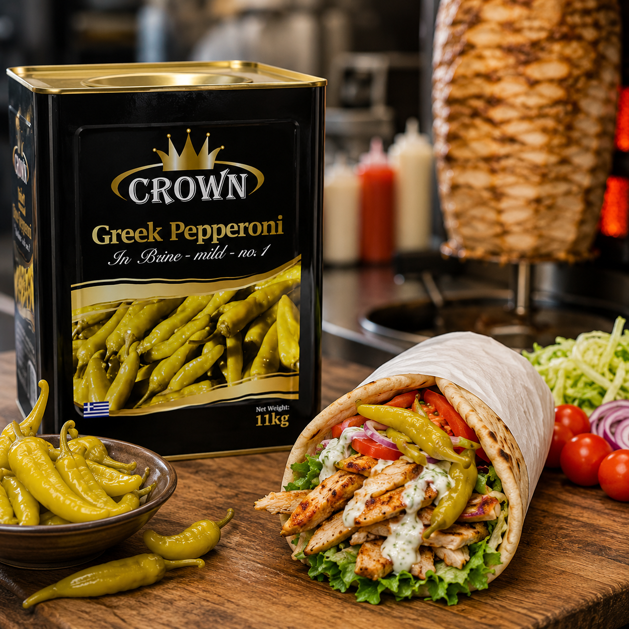 CROWN PICKLED PEPPERS GROSS 11KG