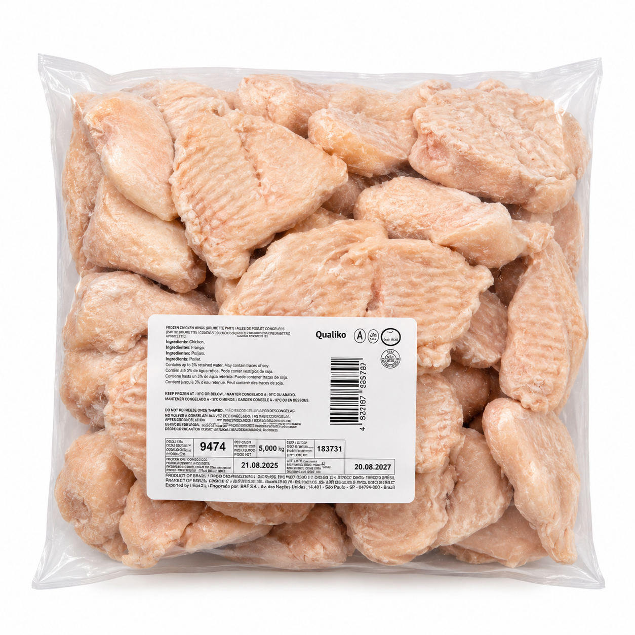 (QUALIKO) CHICKEN FILLETS 130-150G 10KG GREEN BOX