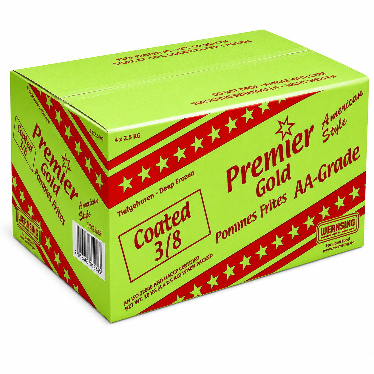 PREMIER GOLD COATED CHIPS 4 X 2.5KG