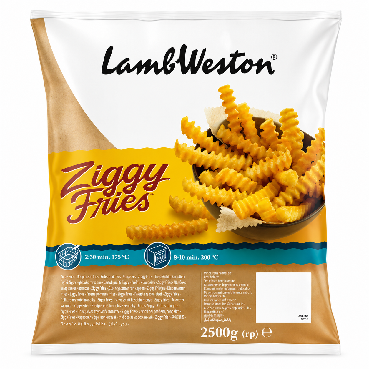 LAMB WESTON ZIGGY CHIPS 9X9MM 4X2.5KG FULL BOX