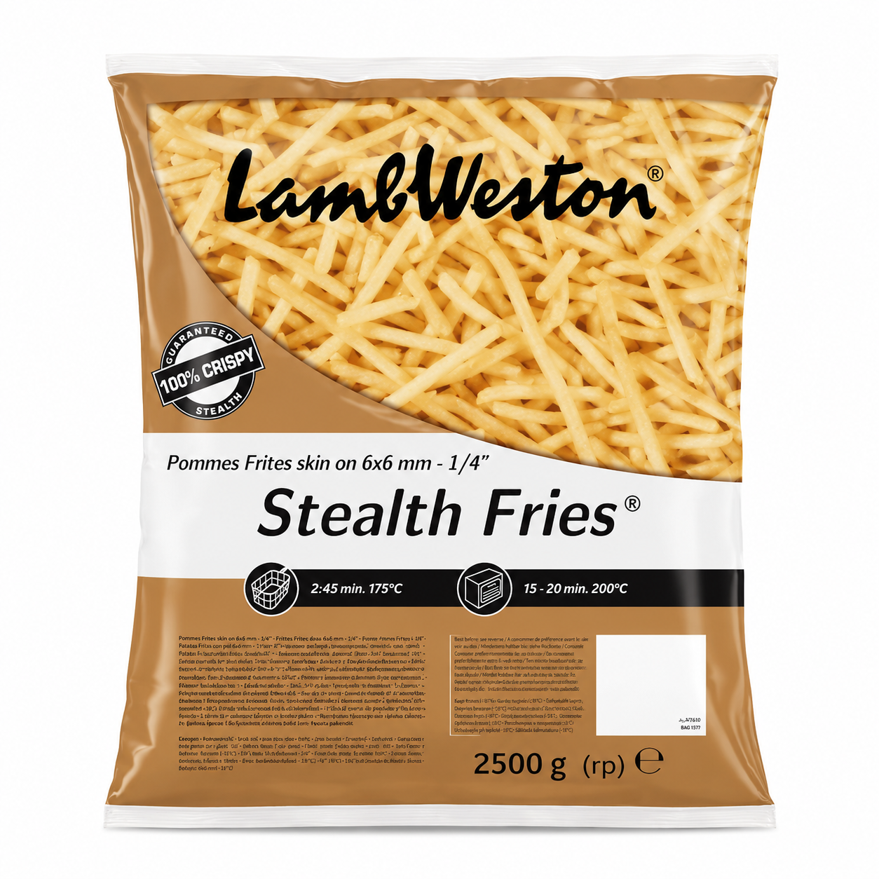 LAMB WESTON [STEALTH] SKIN-ON FRIES 6X6 10KG