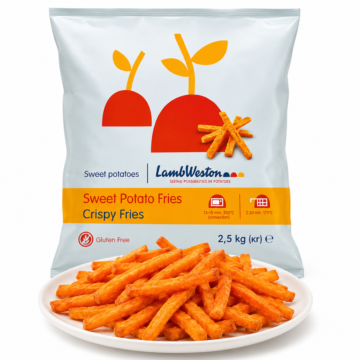 LAMB WESTON SWEET POTATO FRIES LWF20 1 BOX