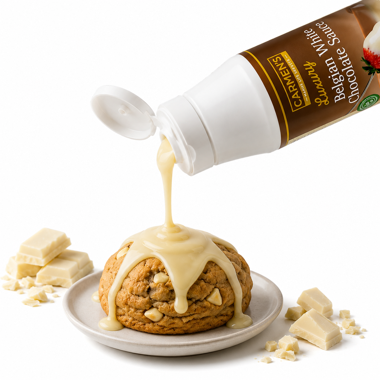 CARMEN'S LUXURY BELGIAN WHITE CHOCOLATE SAUCE 1KG