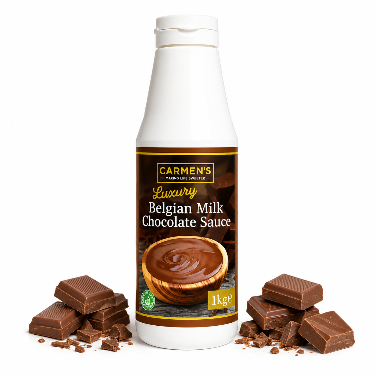 CARMEN'S LUXURY BELGIAN MILK CHOCOLATE SAUCE 1KG