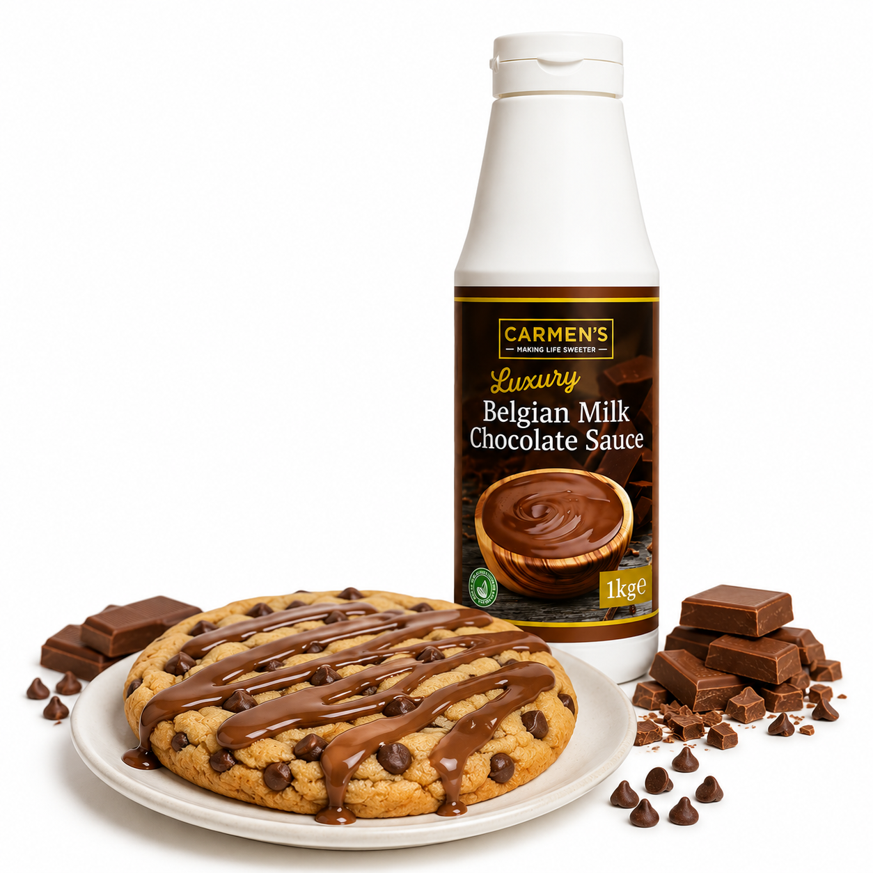 CARMEN'S LUXURY BELGIAN MILK CHOCOLATE SAUCE 1KG