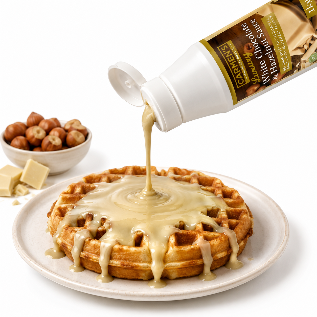 CARMEN'S LUXURY BIANCO HAZELNUT SAUCE 1KG