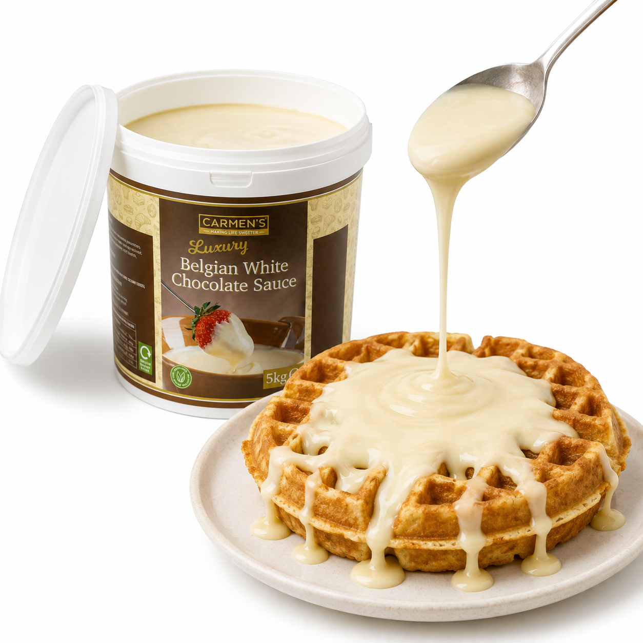 [5KG TUB] CARMENS WHITE CHOCOLATE SAUCE