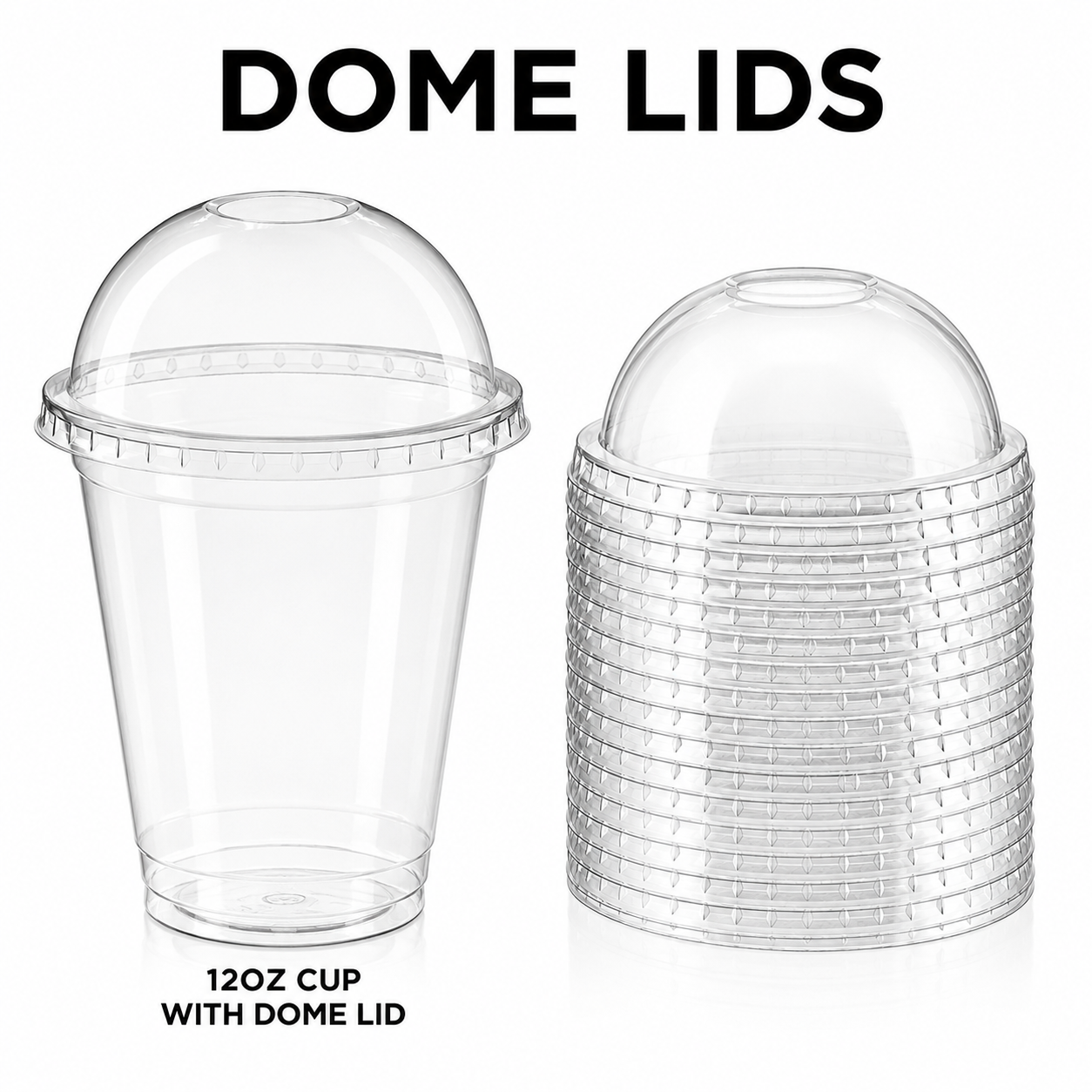 DOME LID FOR MILK SHAKE CUP 1X100