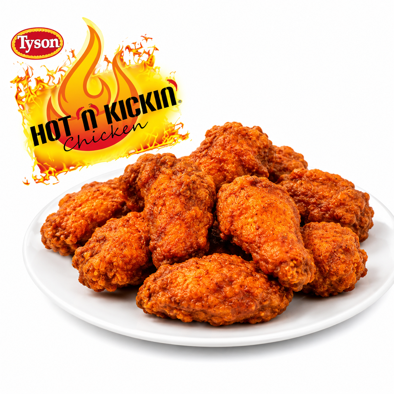 TYSON HOT 'N' KICKIN HALAL CHICKEN WINGS 2.27KG
