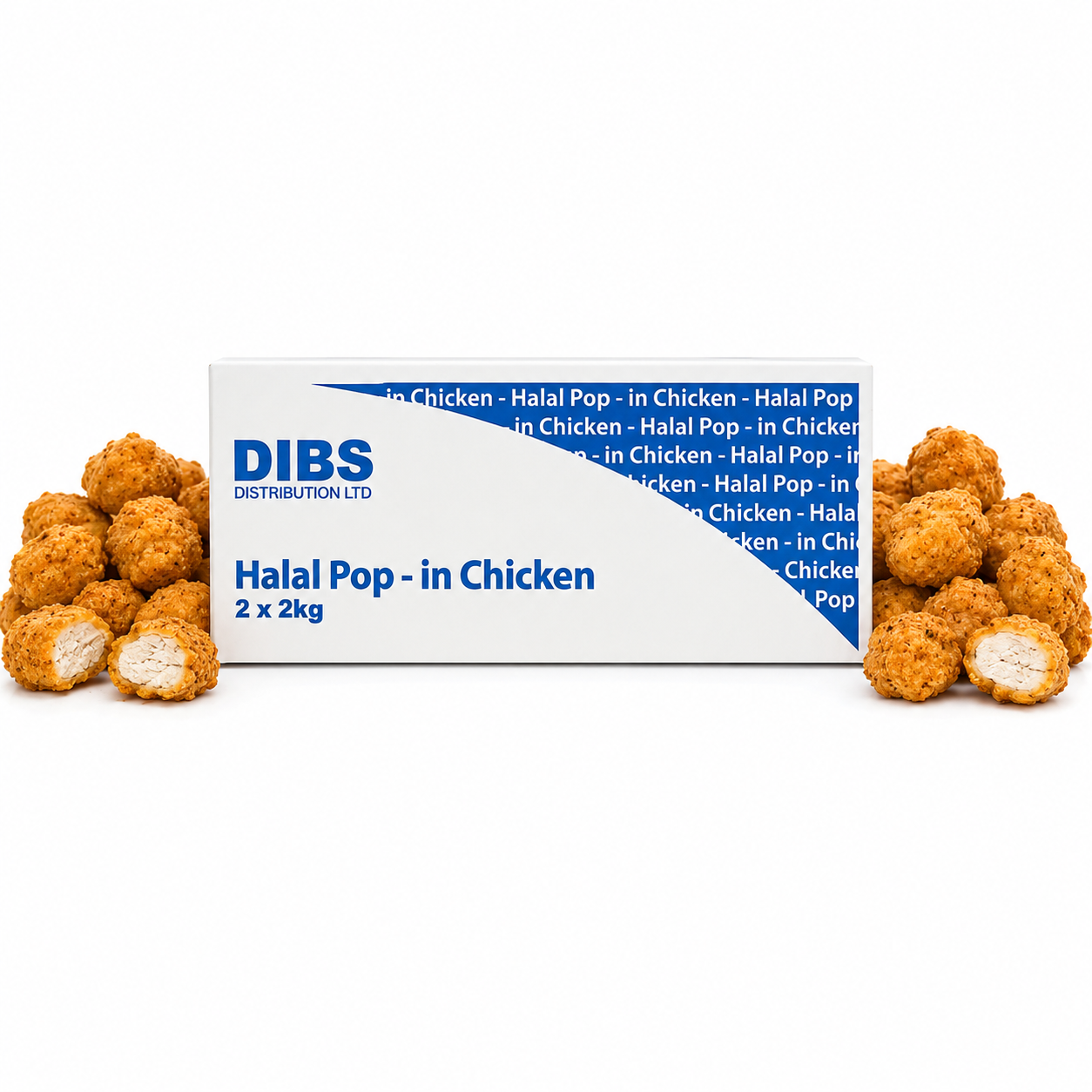 DIBS CHICKEN POPCORNS 2X2KG (D)
