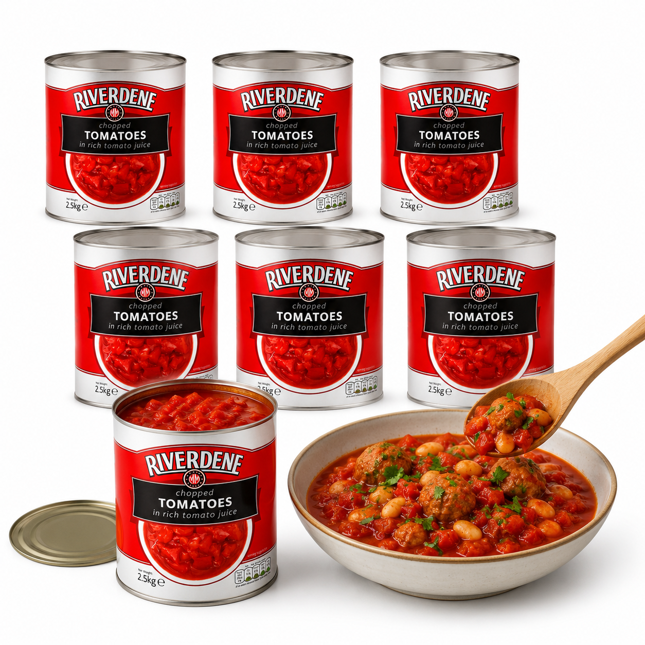 RIVERDENE CHOPPED TOMATOES 1X2.5KG (1 TIN)