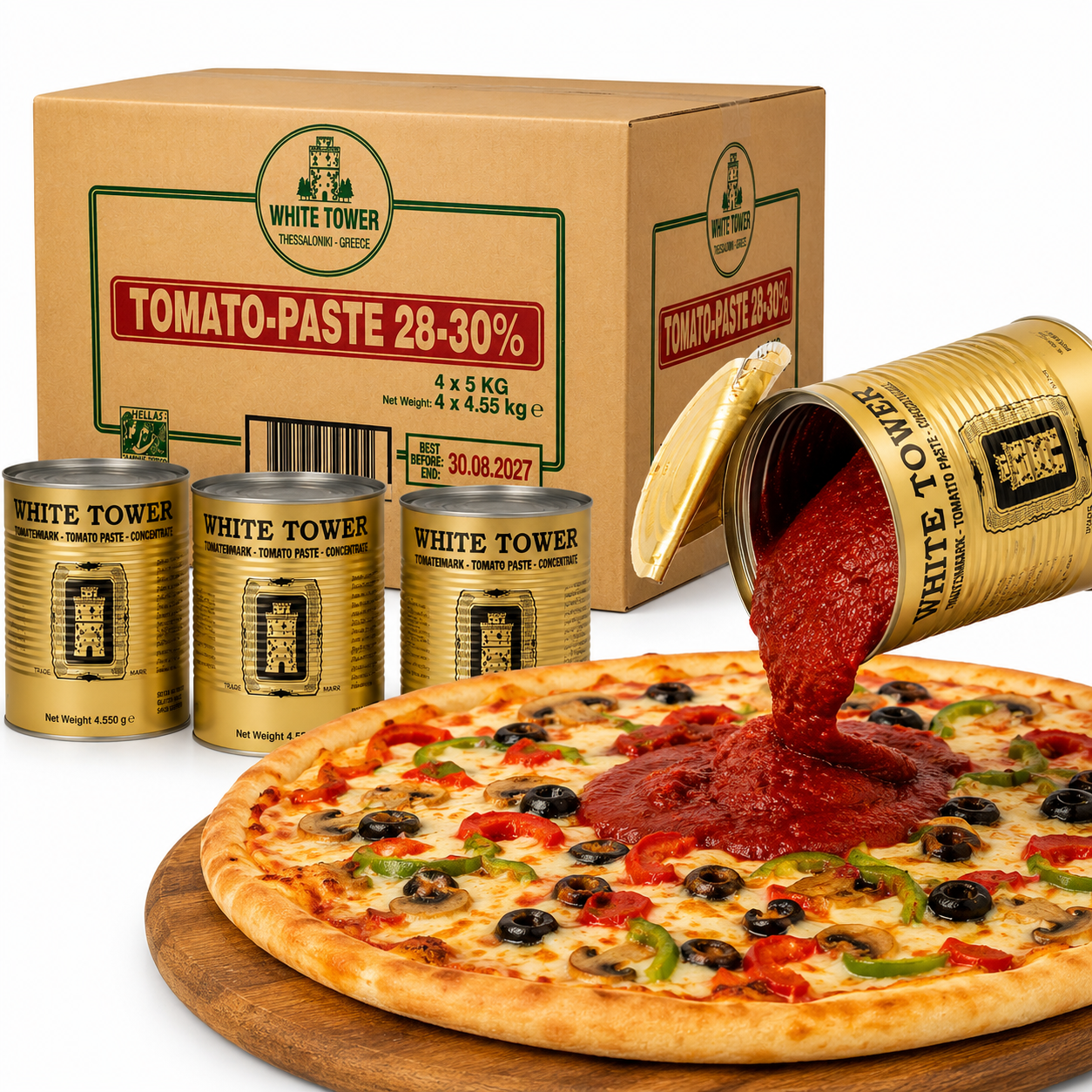 WHITE TOWER TOMATO PUREE 5KG BIG TIN