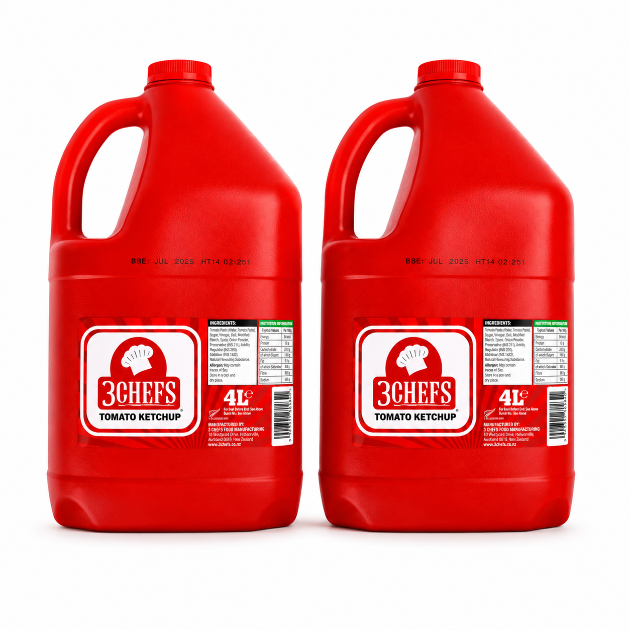 3 CHEFS TOMATO KETCHUP 4LTR