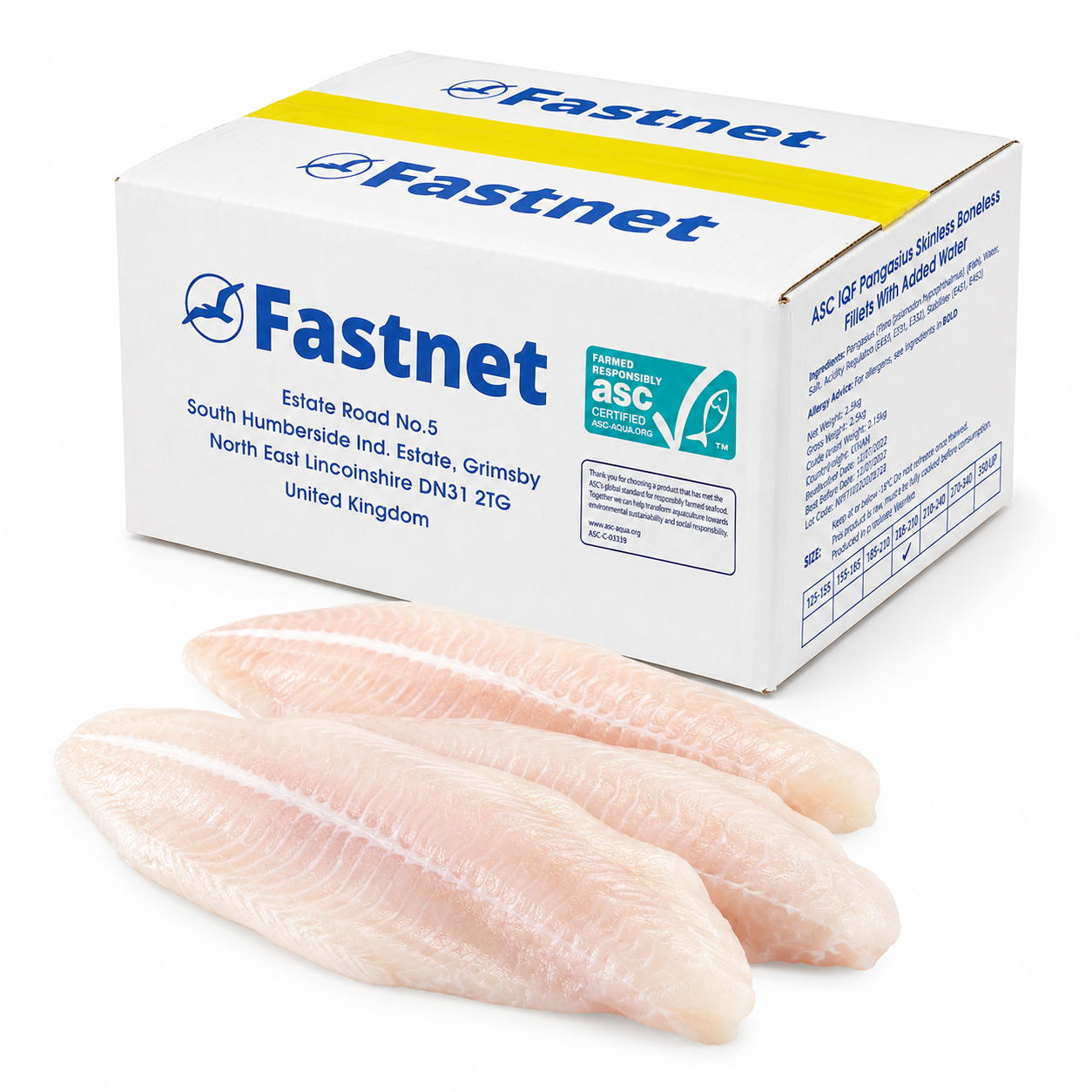 PANGA IQF FISH FLT 185-210G ( 7OZ )4.54KG (C)