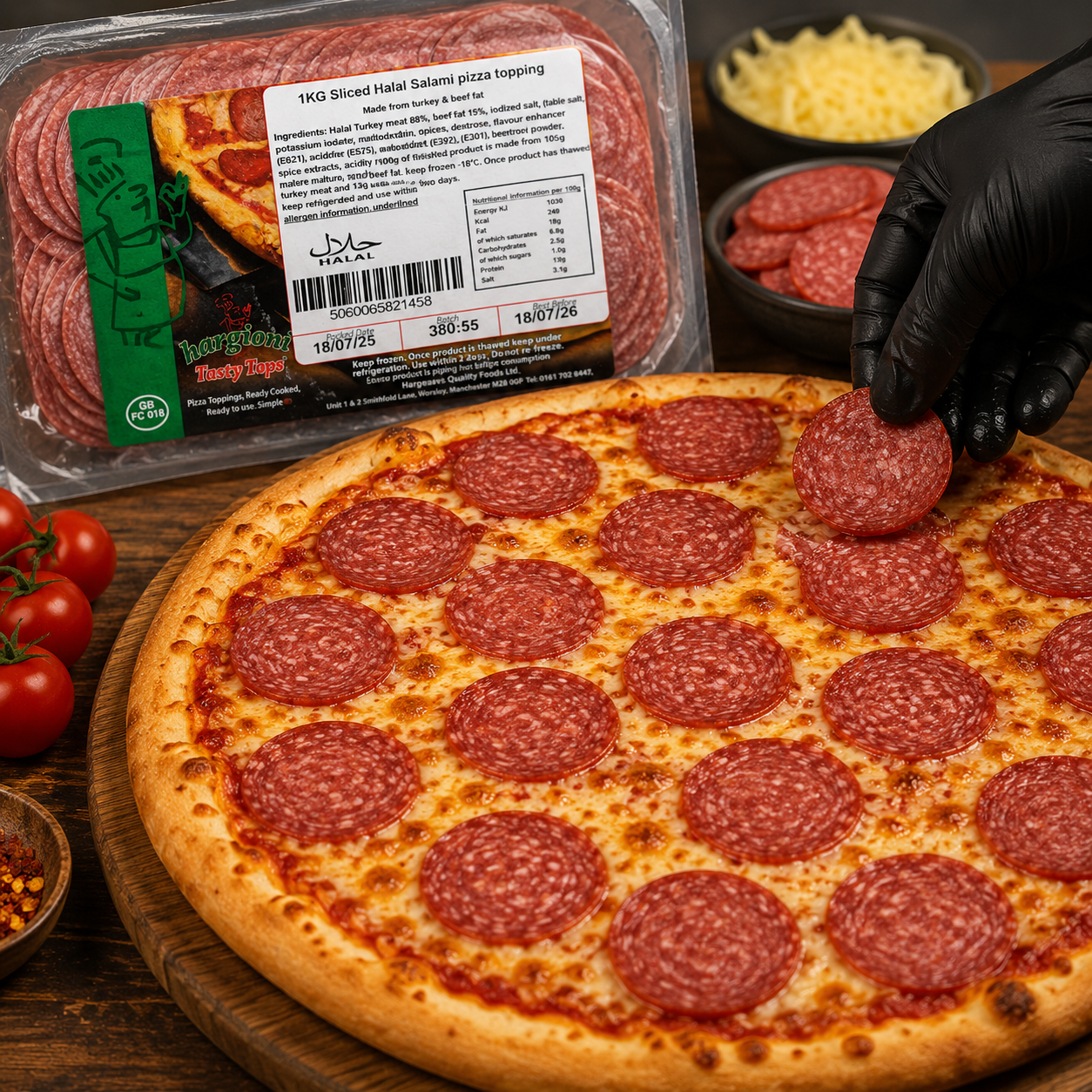 HARGREAVES HARAGIONI HALAL SALAMI 1KG