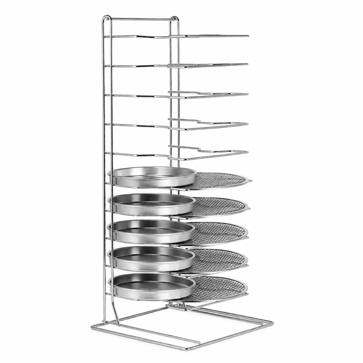 PIZZA PAN RACK 11 SLOTS STAINLESS STEEL