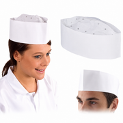 CHEF HAT (FORAGE CAP) WHITE 1 X 100