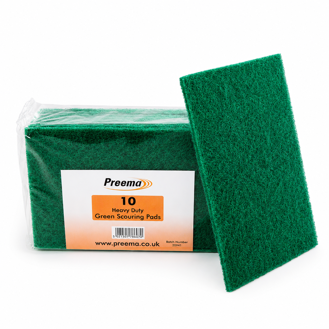 GREEN SCOURING PADS 6"X9" (10 PACK)