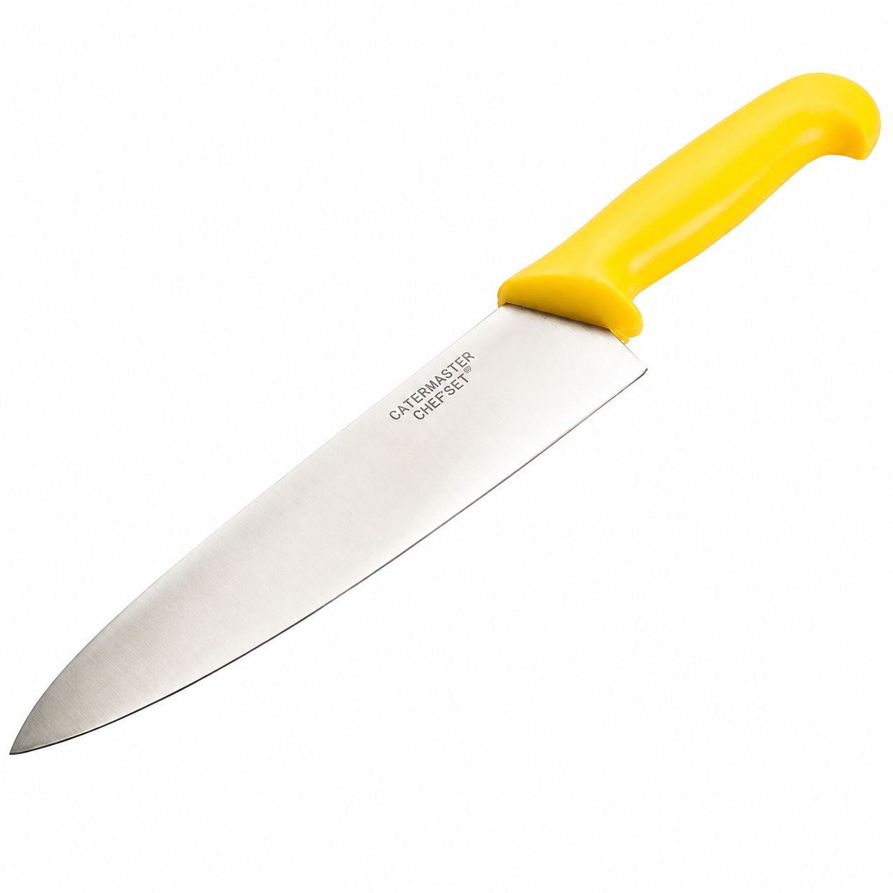 8" STAINLESS STEEL COOKS KNIFE - YELLOW HANDLE